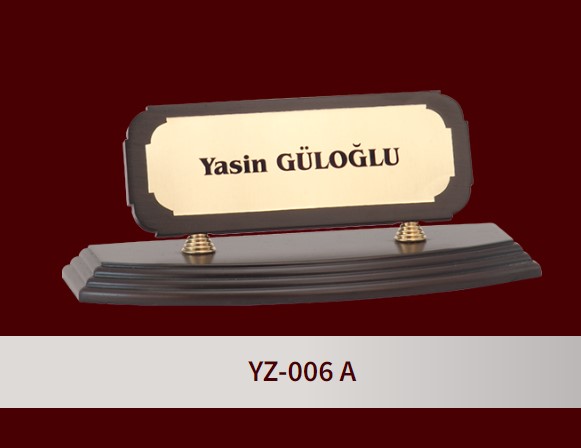 YZ-006 AHŞAP MASA İSİMLİĞİ